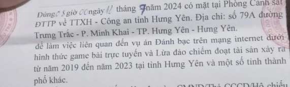 kubet bị triệu tập